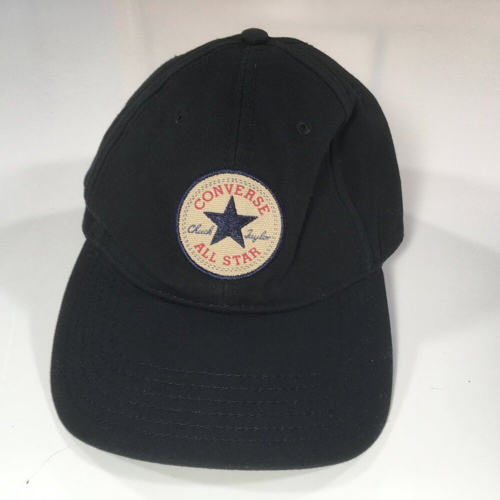 Converse Chuck Taylor All Star Adjustable Baseball Hat Black Cotton